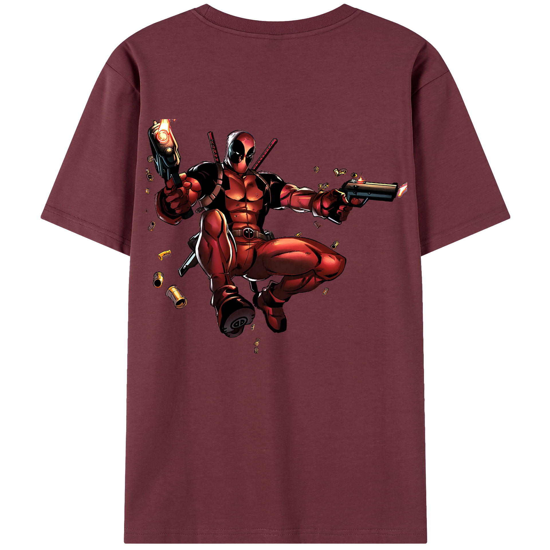 （画像用） Deadpool デッドプール 綿100％半袖Tシャツ（背面プリント）